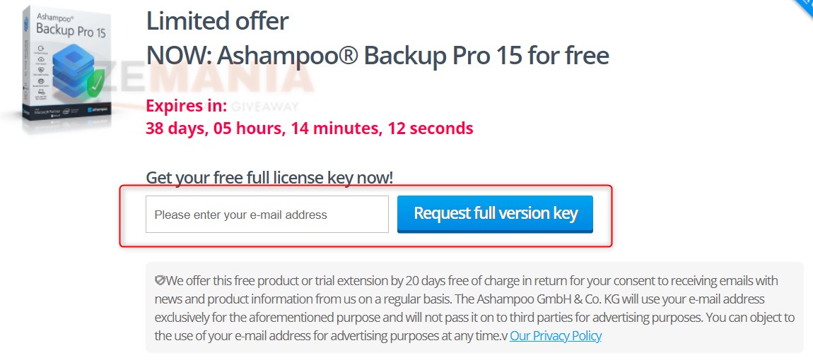 Ashampoo Backup Pro With free license key