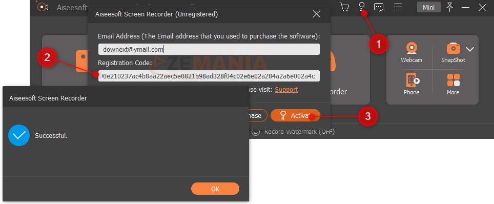 Aiseesoft Screen Recorder register license key