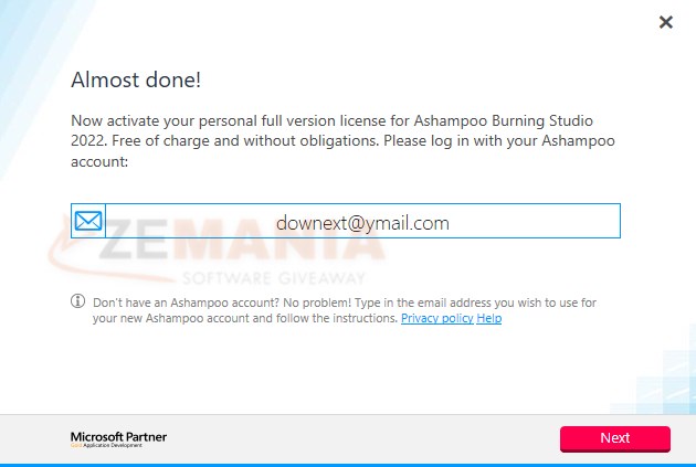 Ashampoo Burning Studio free license