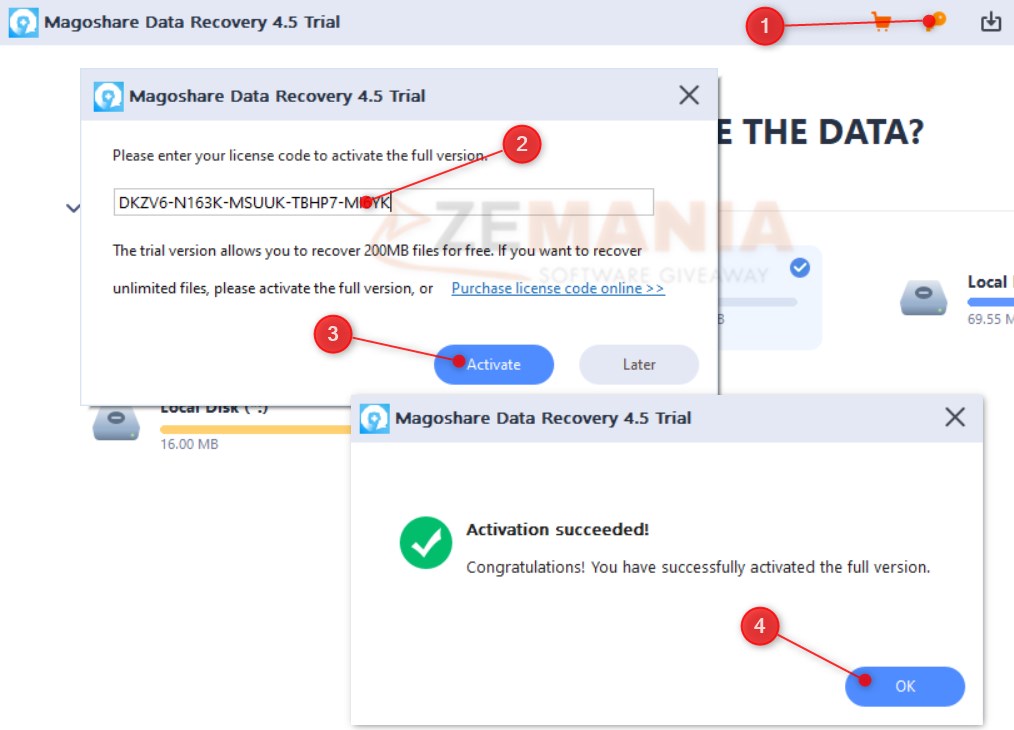 Magoshare Data Recovery with free license 