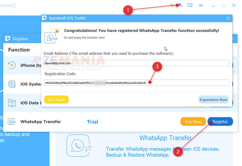 Apeaksoft WhatsApp Transfer With Free License key